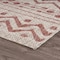 Homeroots 5 x 8 ft. Beige & Red Zigzag Indoor & Outdoor Area Rug 396227 - alternate 2